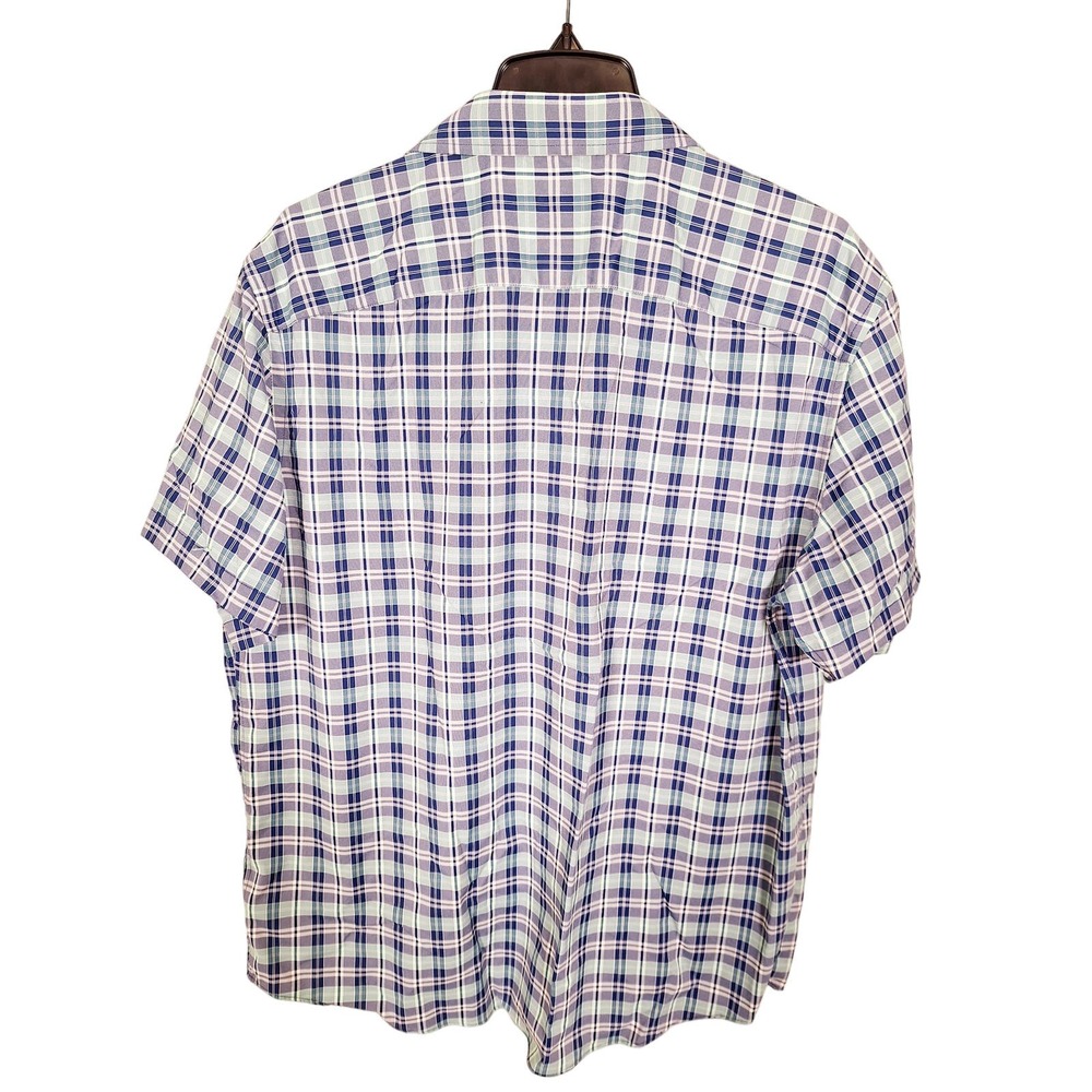 Untuckit Men's Button-Up Short-Sleeved Multi-Colored Striped Shirt X-L - Picture 4 of 6